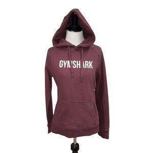 Gymshark Women's S Small Hoodie Sweater Graphic Print Kangaroo Pouch Fitted
